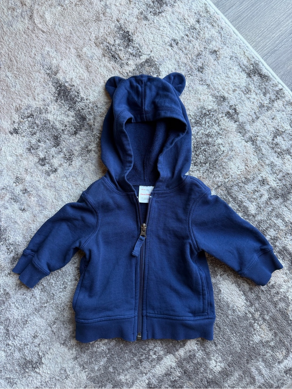 Hanna Andersson baby bear hoodie with ears size 3-6m